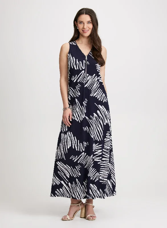 Abstract Pattern Maxi Dress