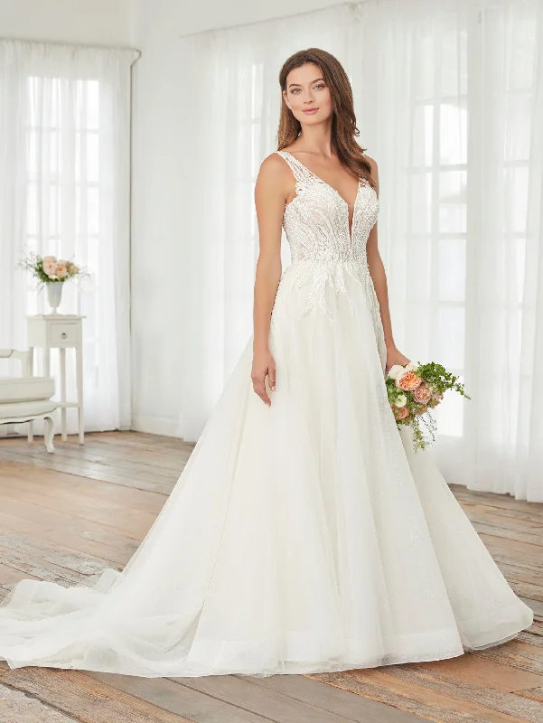 Applique Sleeveless Tulle Bridal Gown by Adrianna Papell 31253