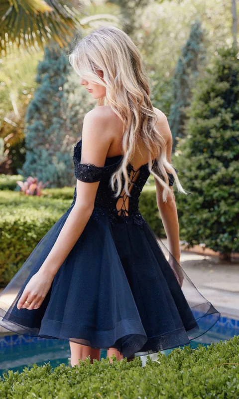 Short Black Babydoll Homecoming Dress 880