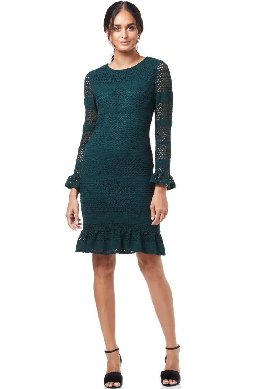 Cable Knit Lace Sheath Dress