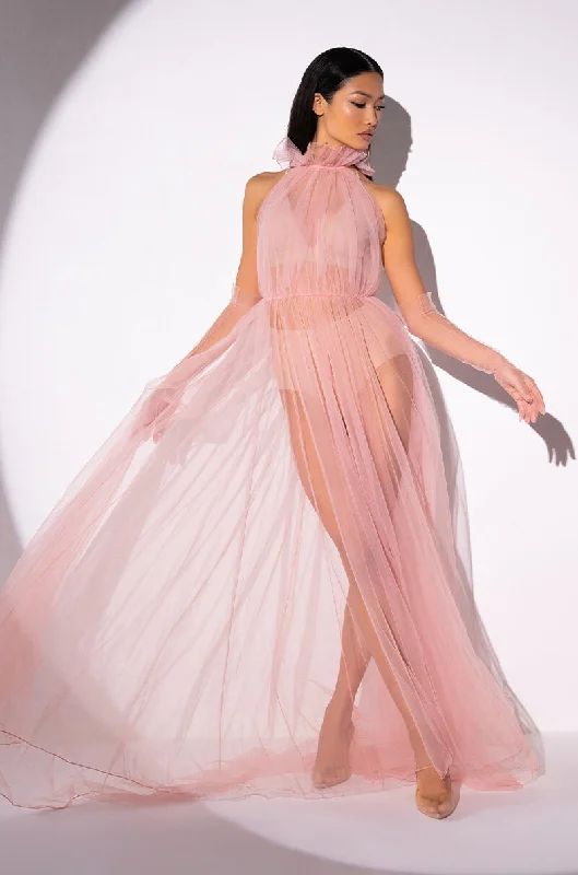 HAPPILY EVER AFTER TULLE MAXI DRESS WITH GLOVES