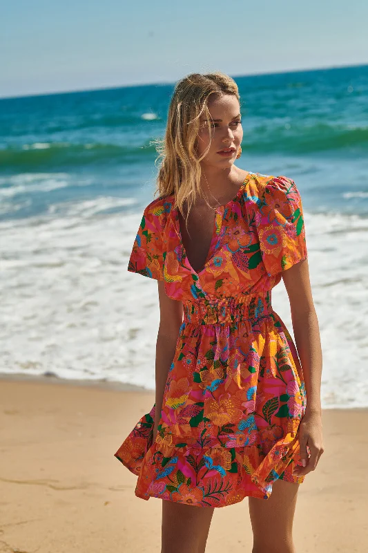 Idalia Floral Miller Split Neck Dress