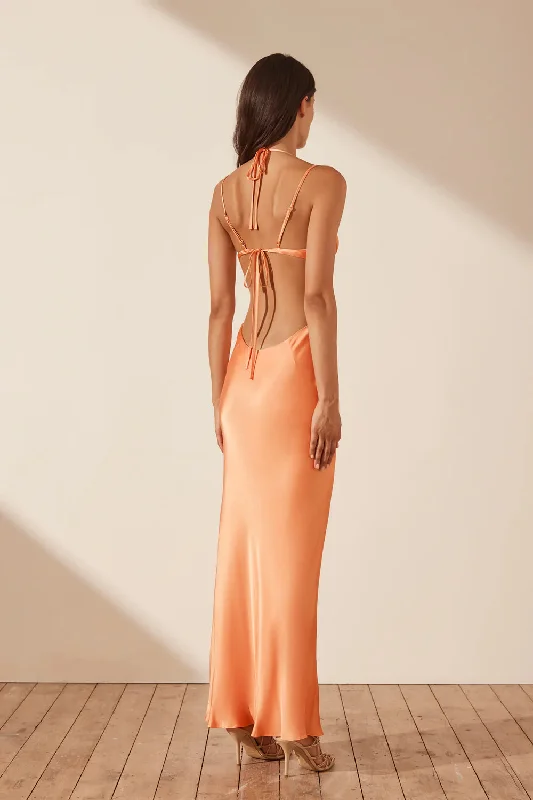 Hire SHONA JOY Arienzo Cut Out Open Back Maxi dress in Grapefruit